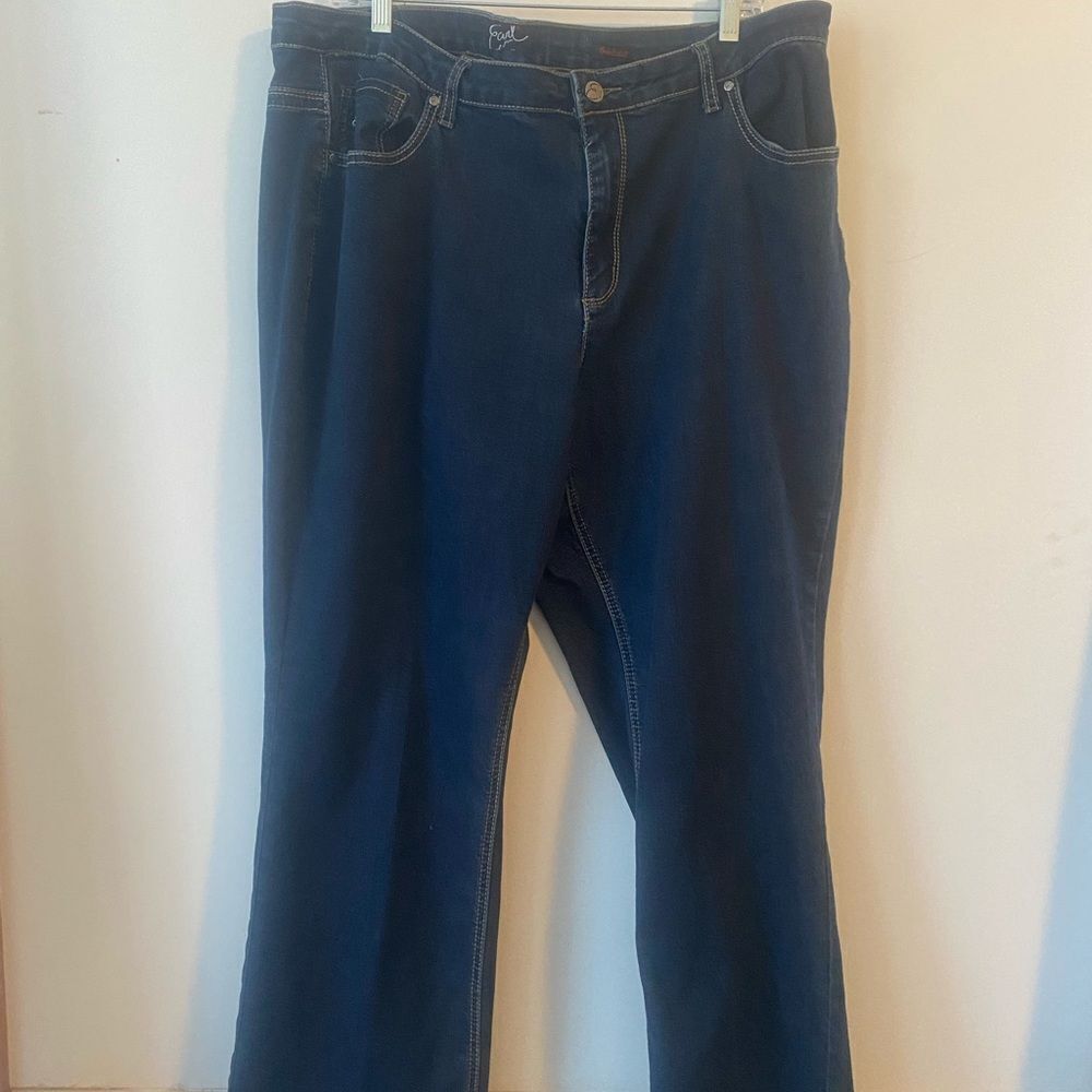 Earl Jeans 5 pocket bootcut embellished jeans, size 22W